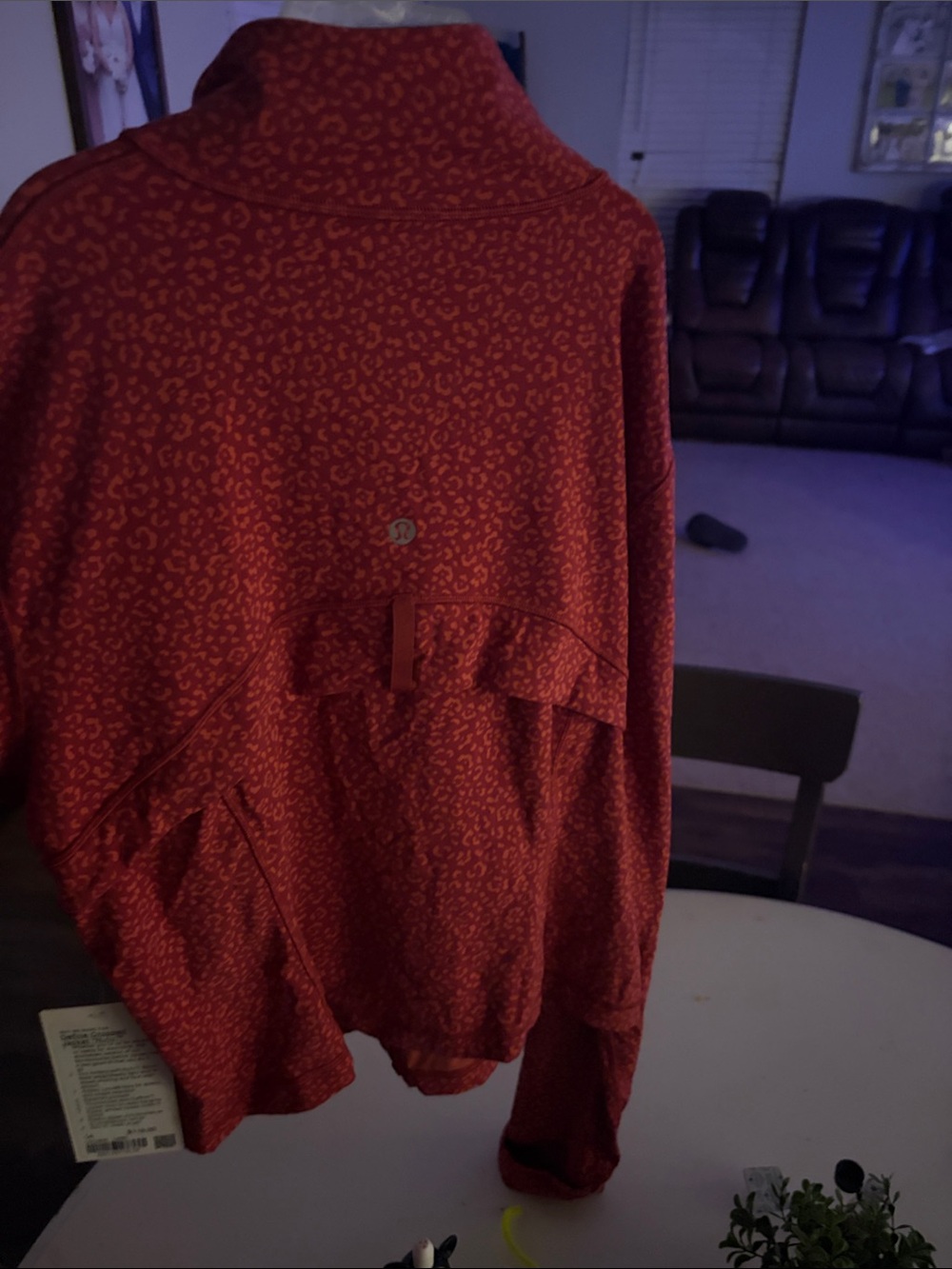 lululemon athletica rust red patterned utility jacket